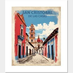 San Cristobal de las Casas Chiapas Mexico Vintage Poster Tourism Posters and Art